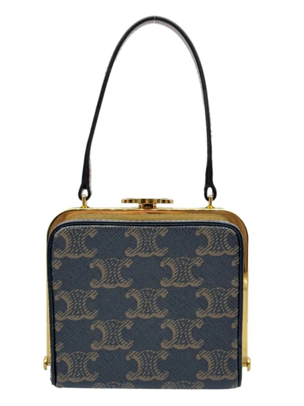 Celine Triomphe Canvas Minaudiere Bag Brown